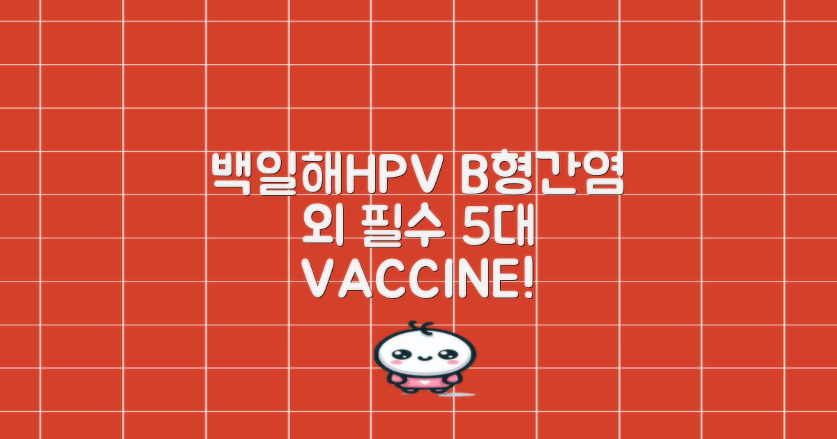 백일해·HPV, B형간염 등 5대 백신
