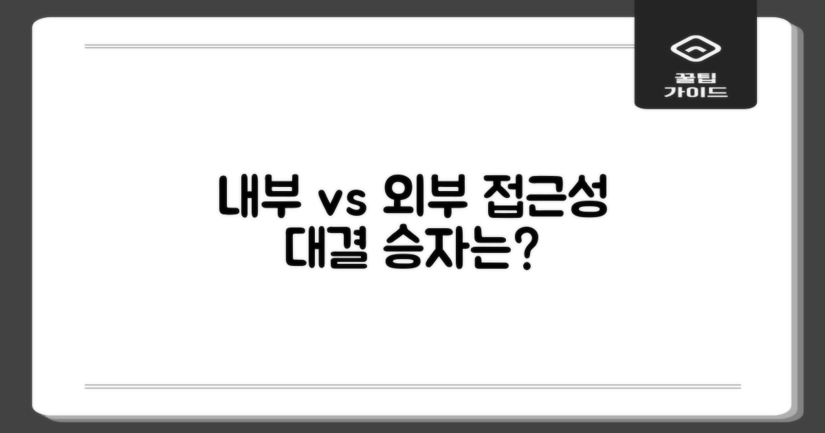 내부 vs 외부, 시설 접근성 비교
