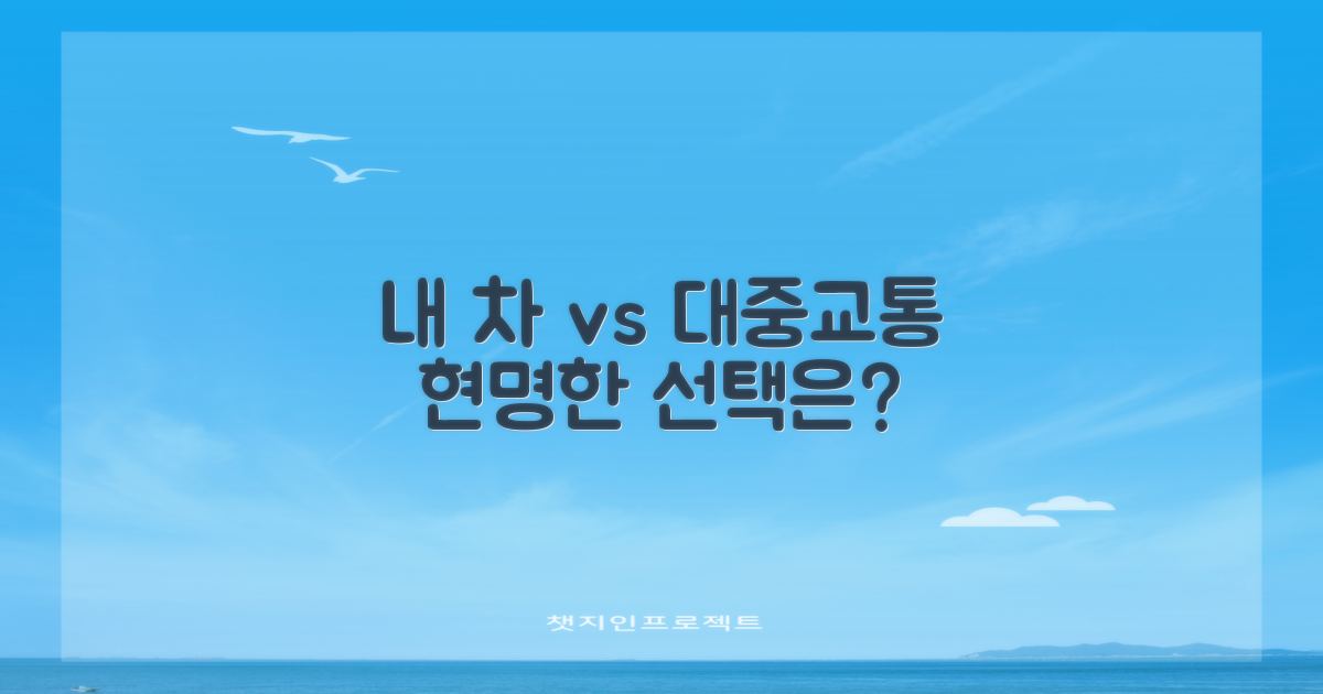 자차 주차 vs 대중교통
