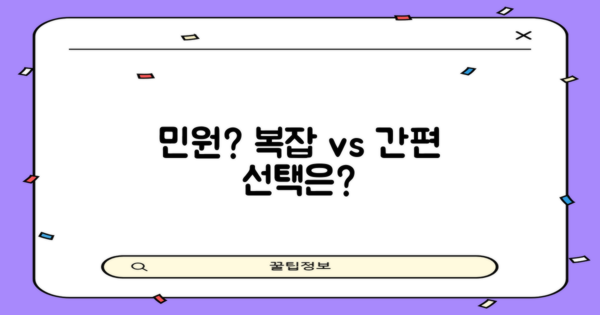 복잡 vs 간편 민원 처리
