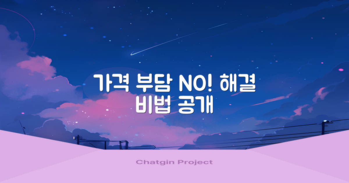 가격, 부담 없이 가능할까?