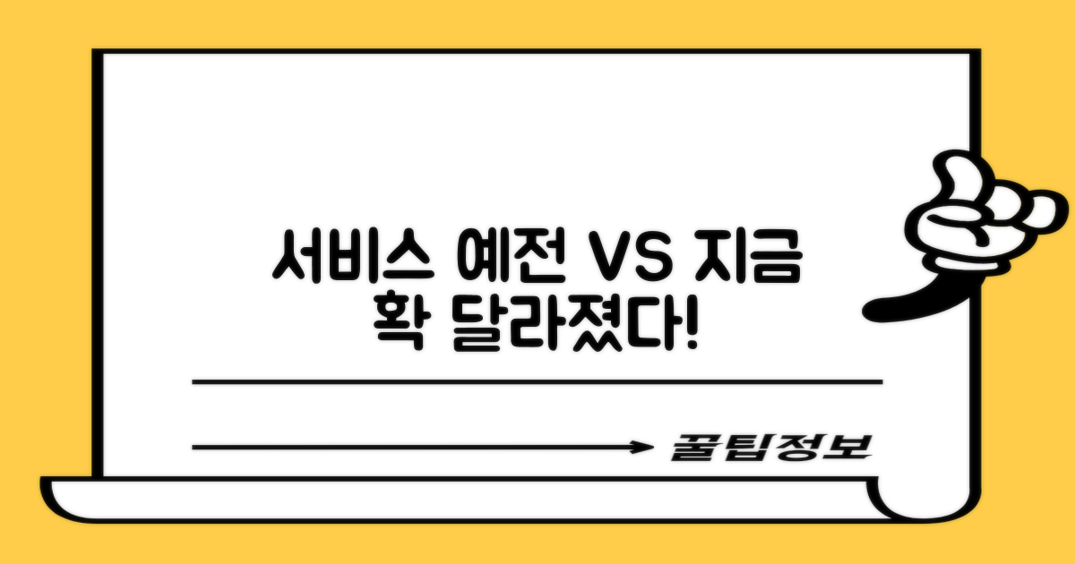 예전 vs. 지금 서비스 변화