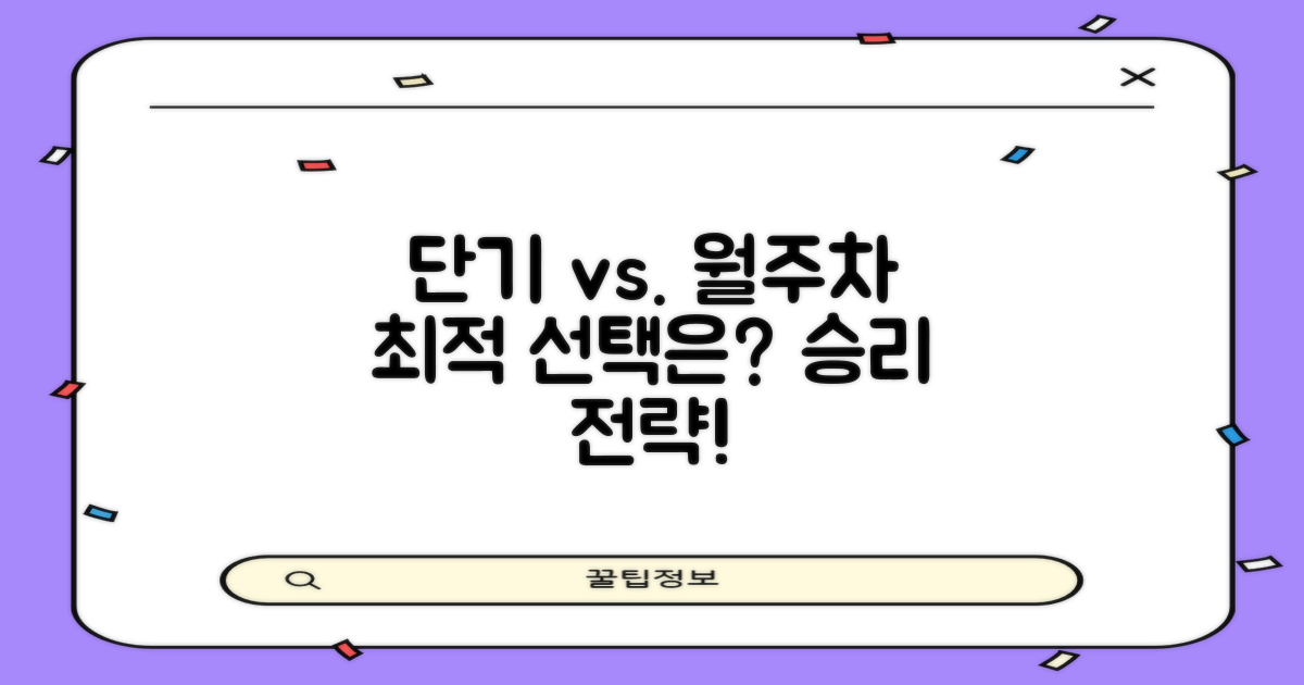 단기 vs. 월주차, 최적화 전략