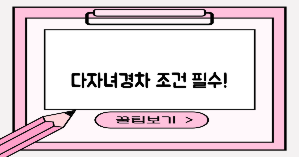 다자녀/경차 조건, 미리 확인하세요!