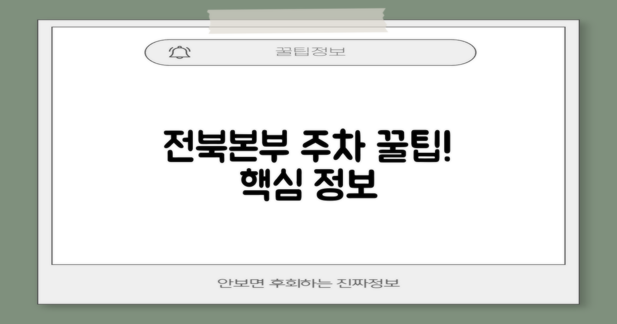 전북본부 주차, 기본 정보 확인!