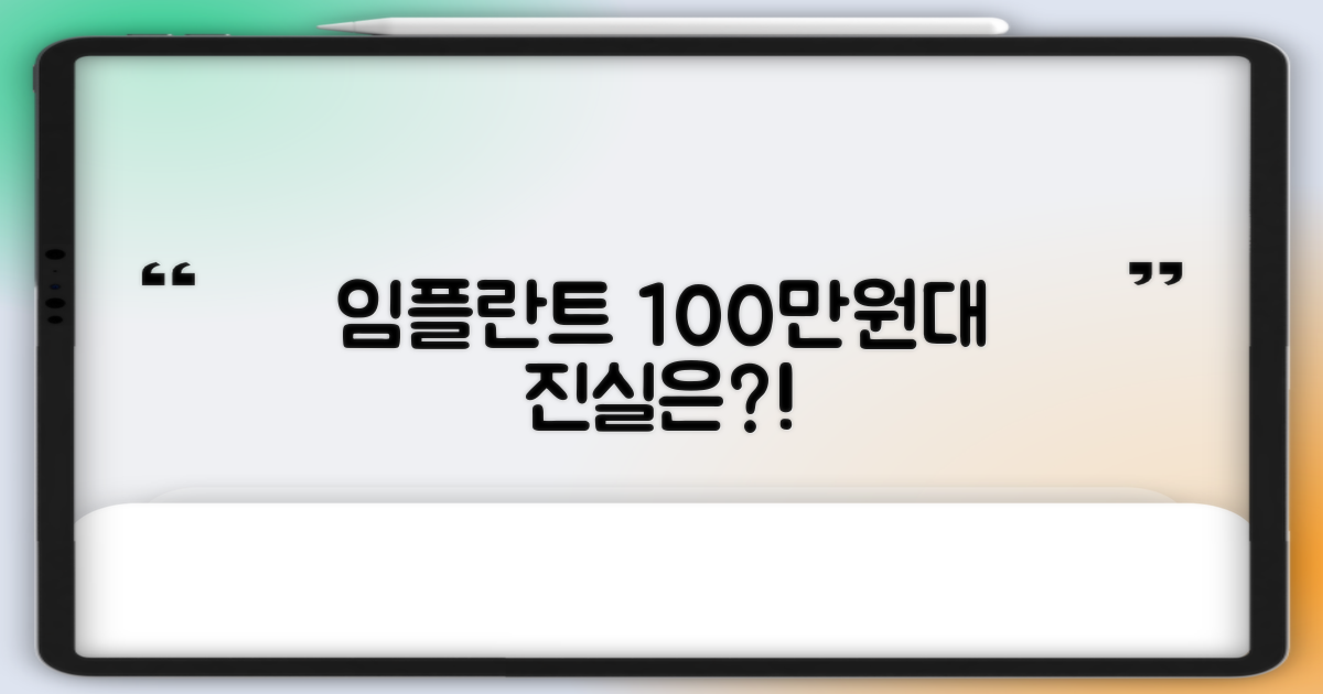 임플란트 100만 원대, 팩트 체크