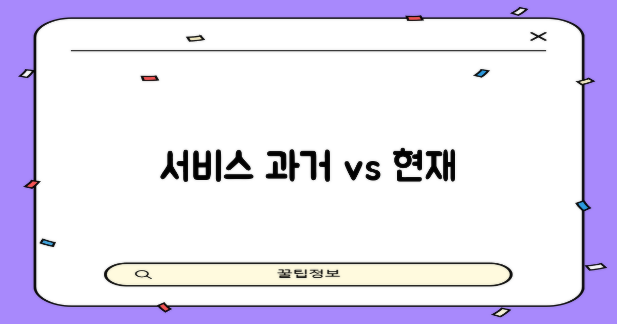 과거 vs 현재 서비스