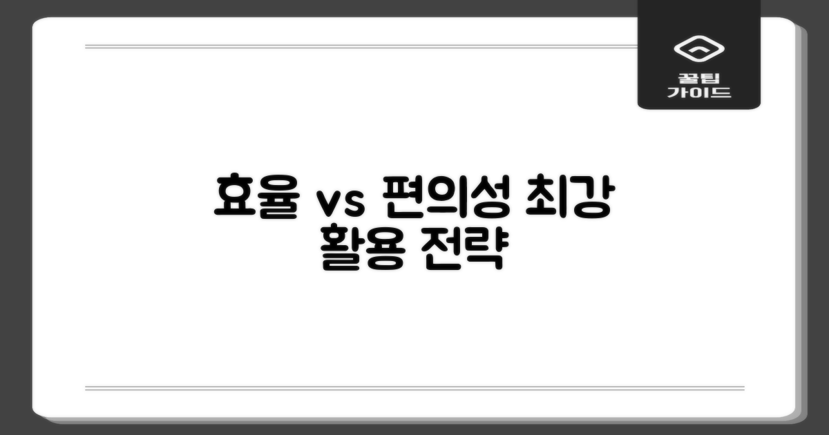 효율성 vs 편의성: 활용 전략