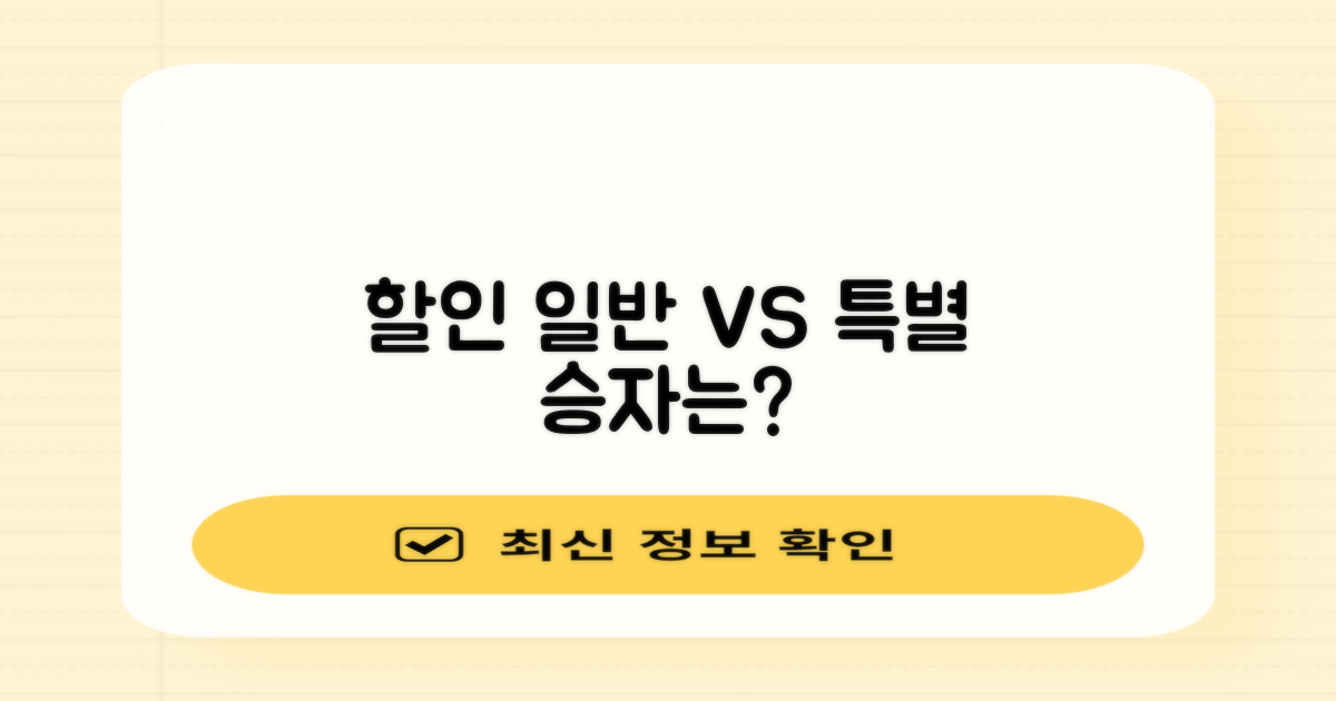 일반 vs. 특별 할인 비교