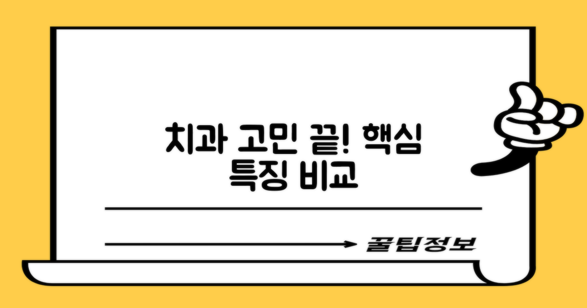 치과별 핵심 특징 비교