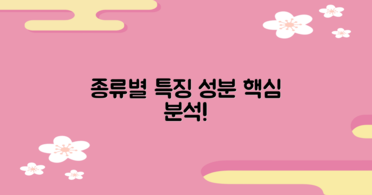 종류별 특징과 성분 분석