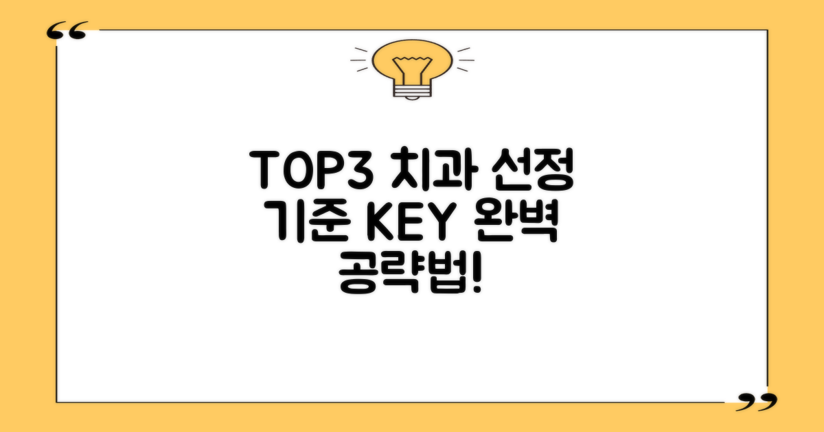 TOP3 치과 선정 기준과 핵심