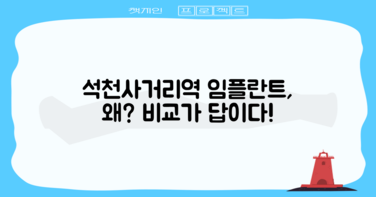 석천사거리역 임플란트, 왜 비교 필수?