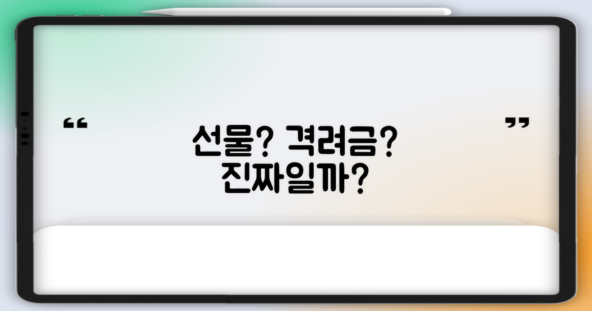 선물, 격려금 정말일까?