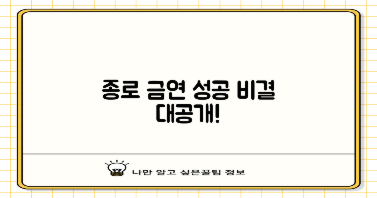 종로 금연, 왜 성공할까?