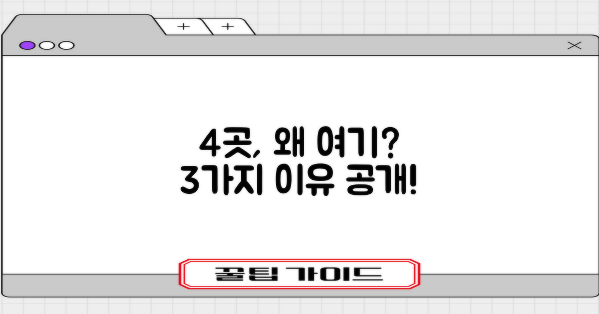 4곳 선정의 3가지 이유