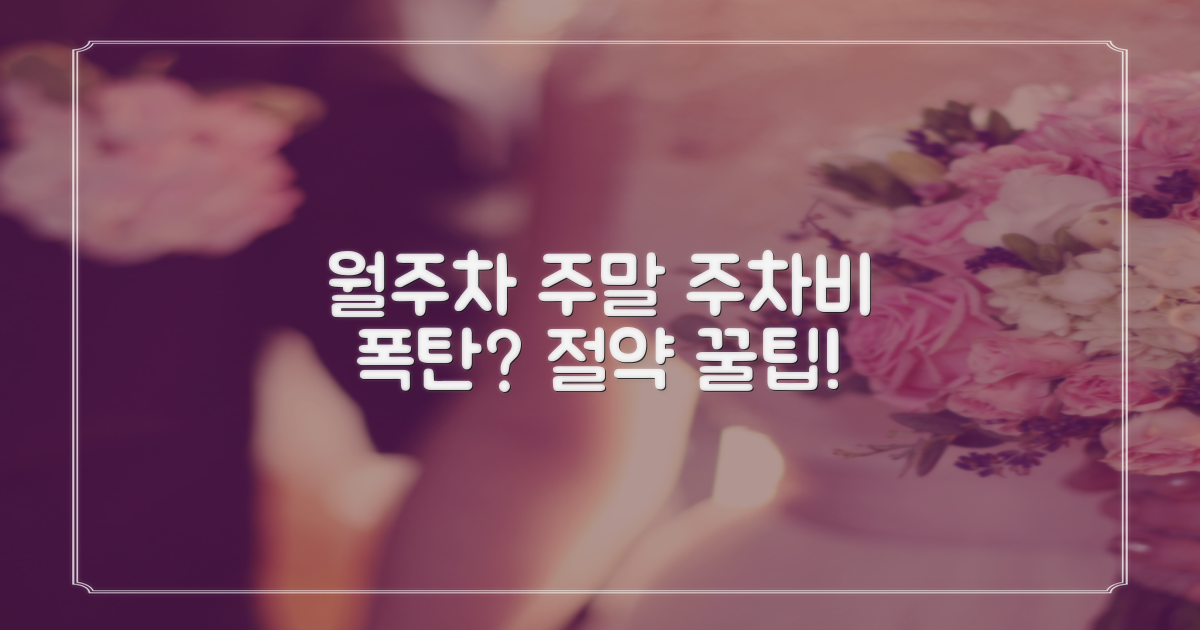 월주차, 주말 이용 꿀팁