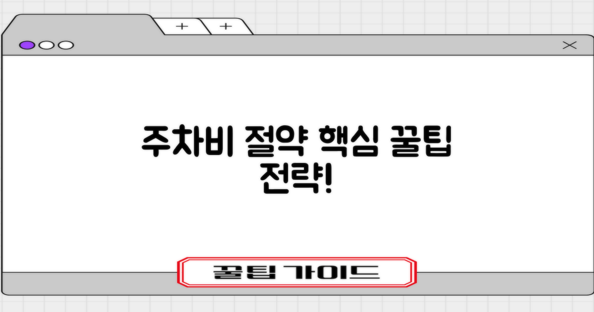 알뜰하게 이용하는 주차 전략