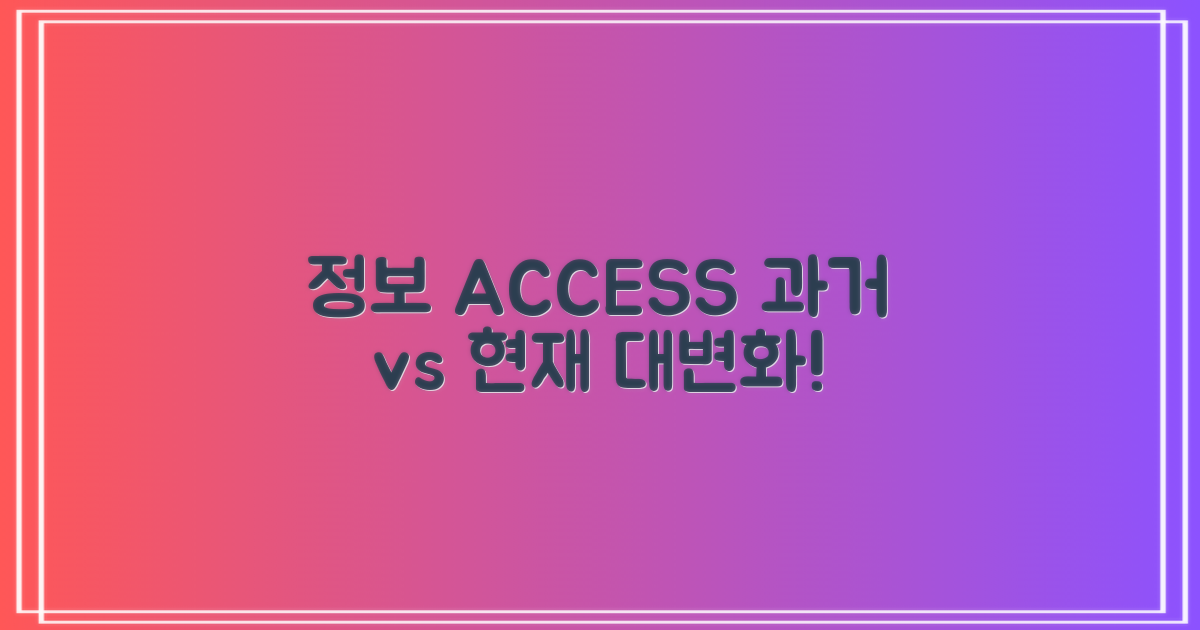 과거 vs. 현재 정보 접근