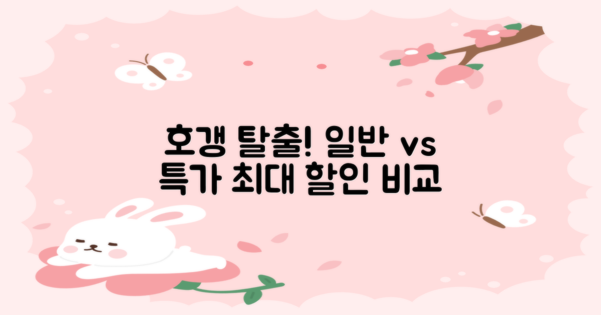 일반차 vs. 특별 할인 혜택