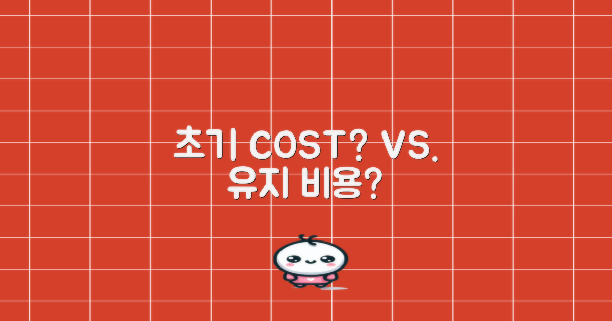 초기 비용 vs. 장기 유지비