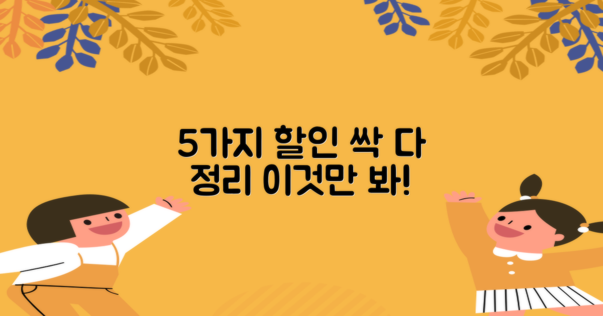 5가지 할인 대상 완벽 정리