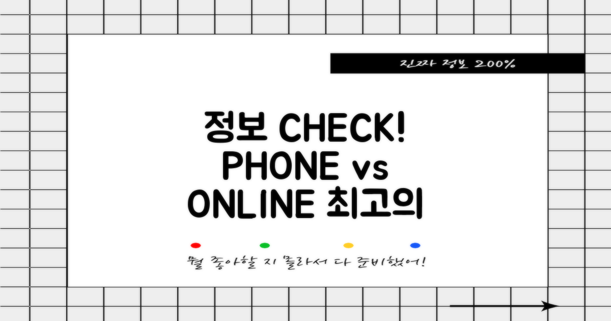 정보: 전화 vs. 온라인 확인