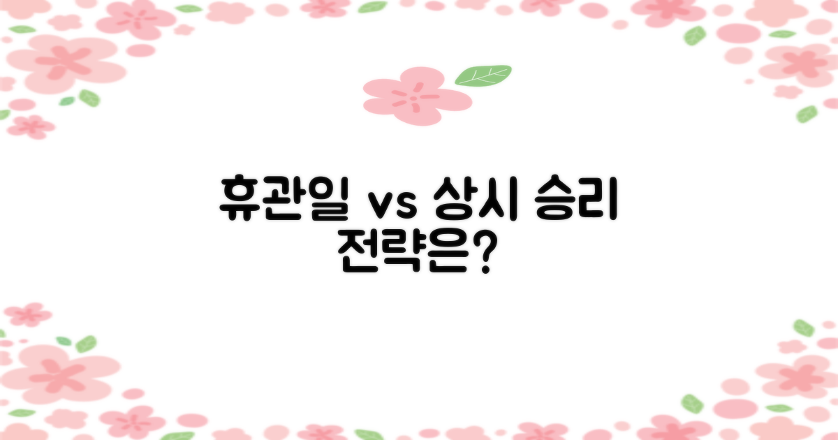 휴관일 vs 상시 이용 전략