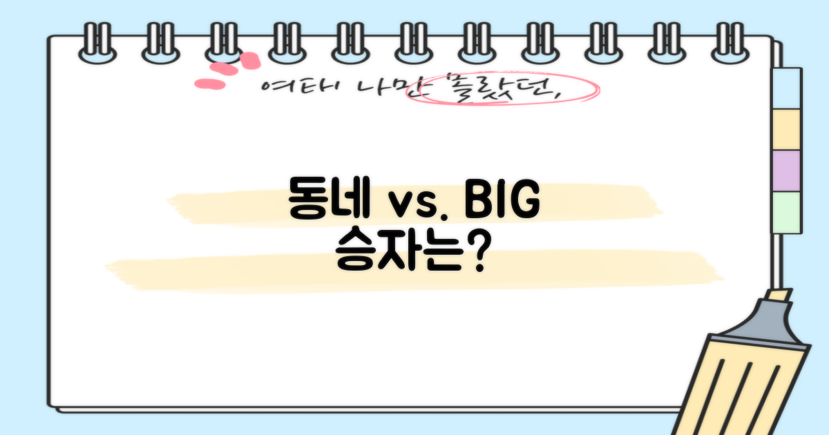 동네 vs. 대형 비교