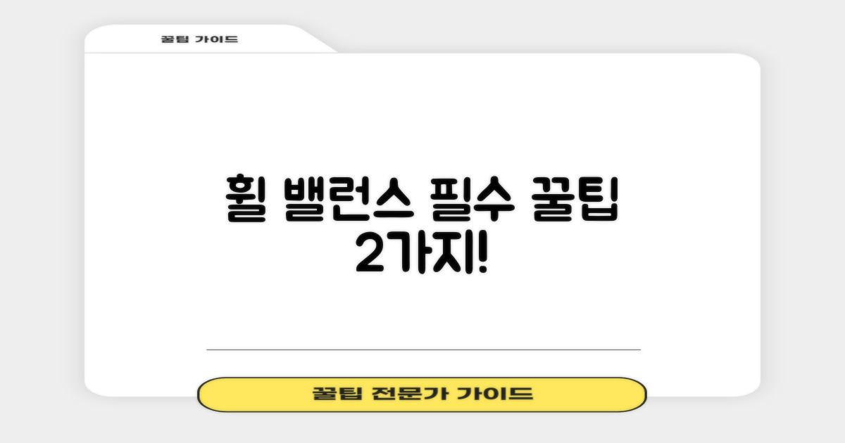 휠 밸런스 2가지 정비 팁