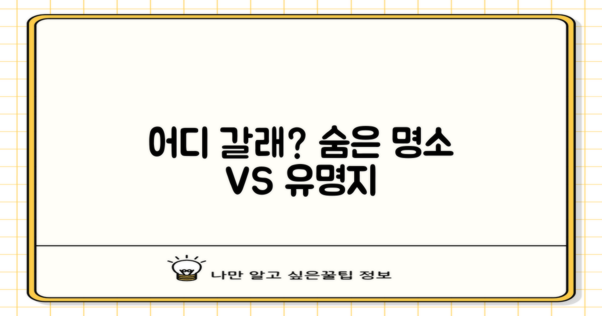 숨은 명소 vs. 유명지