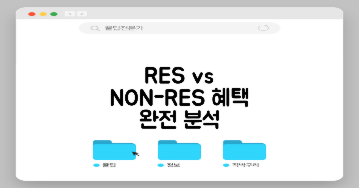 거주자 vs 비거주자 혜택
