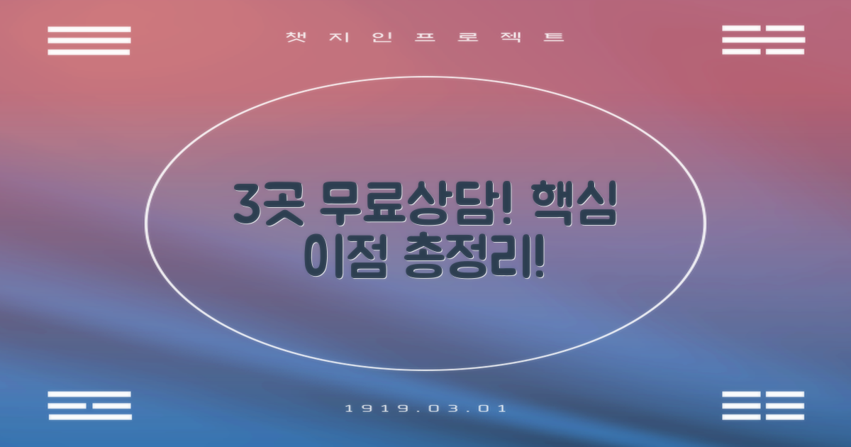 3곳 무료 상담의 핵심 이점