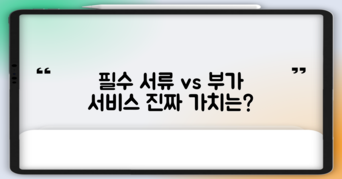 필수 서류 vs 부가 서비스: 가치
