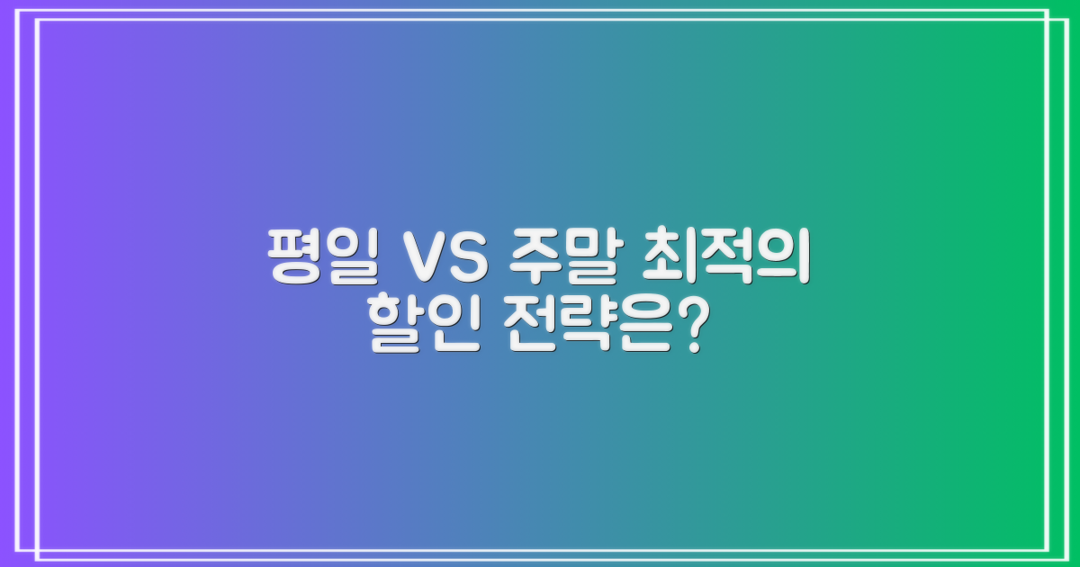 평일 vs 주말: 할인 전략