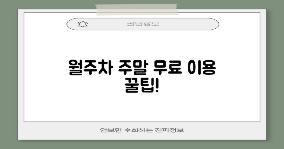 월주차 & 주말 무료 이용 가이드