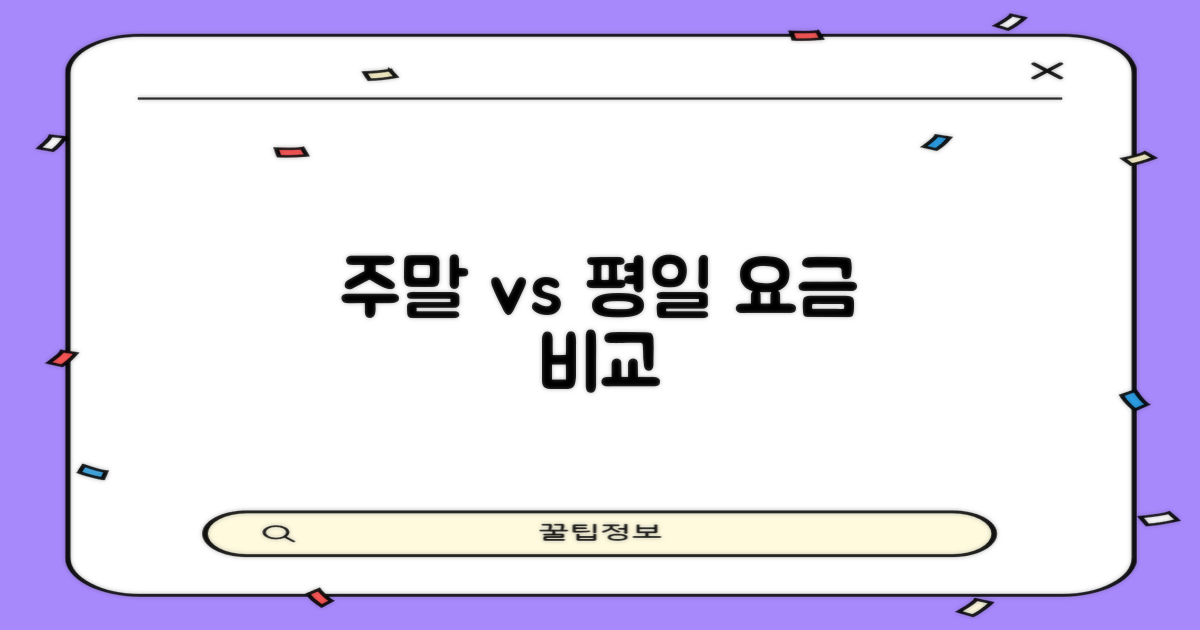 주말 vs 평일 요금 비교